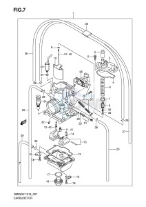 RM250 (E19) drawing CARBURETOR