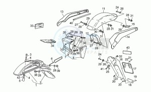 Nevada 350 drawing Front/rear mudguards