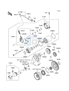 KLX450R KLX450A9F EU drawing Starter Motor