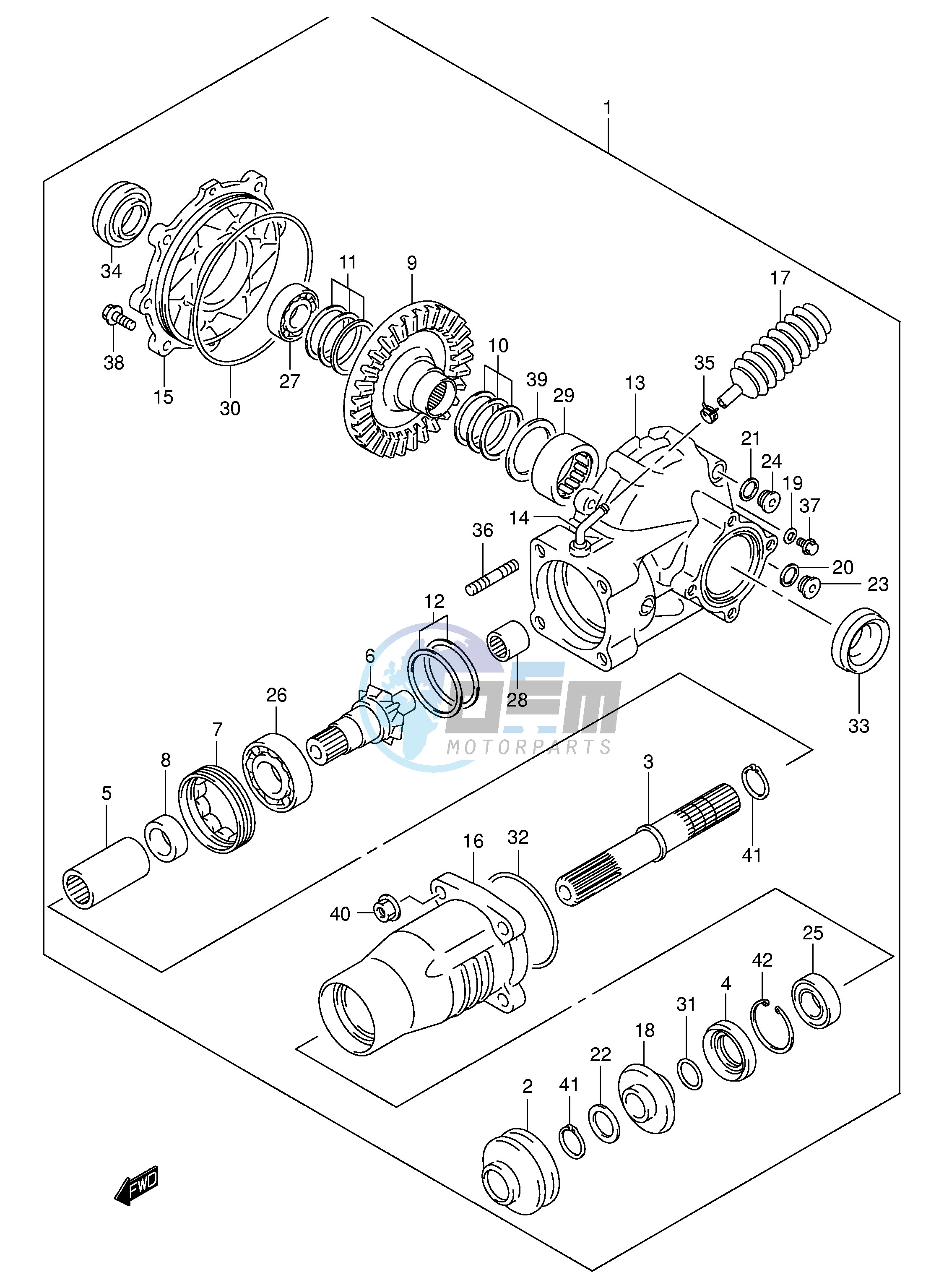 FINAL BEVEL GEAR (REAR)(MODEL K3)