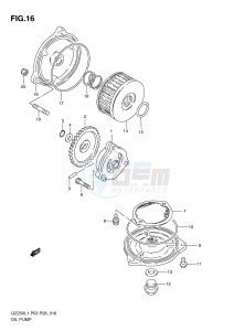 GZ250 (P3) drawing OIL PUMP