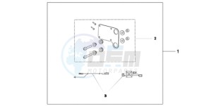 CB600FA9 France - (F / ABS CMF) drawing HEATED GRIP ATT.