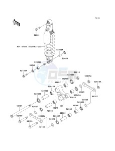 KLX 300 A [KLX300R] (A6F-A7A) A6F drawing REAR SUSPENSION