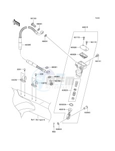 KX 250 T [KX250F] (T8F) T8F drawing REAR MASTER CYLINDER