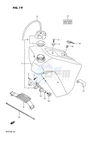 RM125 (E2) drawing FUEL TANK