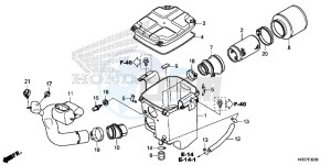 TRX420TM1G TRX500FA Europe Direct - (ED) drawing AIR CLEANER