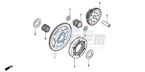 CBF250 drawing STARTING CLUTCH