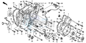 TRX680FAH Europe Direct - (ED) drawing REAR CRANKCASE COVER