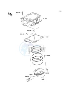 KFX450R KSF450BDF EU drawing Cylinder/Piston(s)