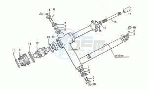 GT 1000 drawing Swing arm, 1st s., 38mm