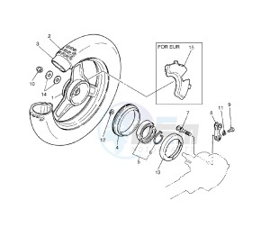 PW 50 drawing REAR WHEEL