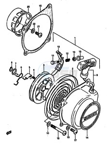 LT50 (E-F-G-H-J-K) drawing RECOIL STARTER