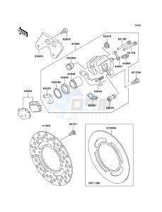 KX85 / KX85 II KX85A7F EU drawing Rear Brake