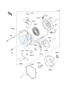 KLF 250 A [BAYOU 250] (A1-A3) [BAYOU 250] drawing RECOIL STARTER