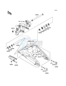 VERSYS_ABS KLE650DBF GB XX (EU ME A(FRICA) drawing Swingarm