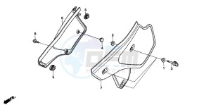 XR250R drawing SIDE COVER