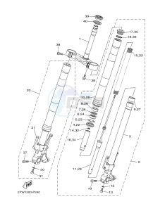 XP500 TMAX T-MAX 530 (2PWL) drawing FRONT FORK