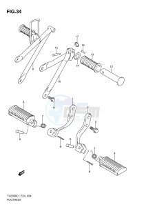 TU250X (E24) drawing FOOTREST