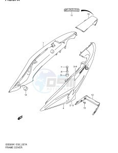 GS500 (E2) drawing FRAME COVER (MODEL K2)