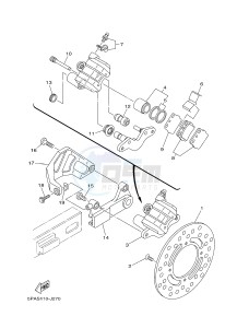 YZ85 YZ85LW (1SN4 1SN6 1SP4 1SP6) drawing REAR BRAKE CALIPER