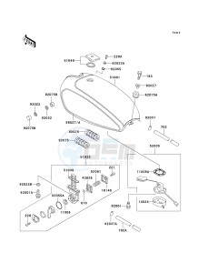 KZ 1000 P [POLICE 1000] (P20-P24) [POLICE 1000] drawing FUEL TANK-- P20- -