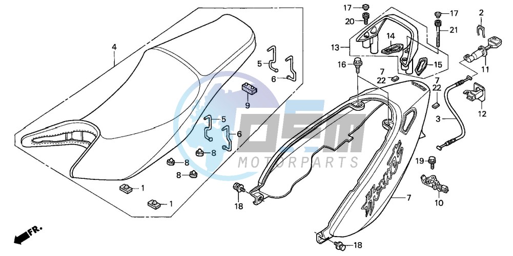 SEAT/SEAT COWL (CB600F3/4/5/6)