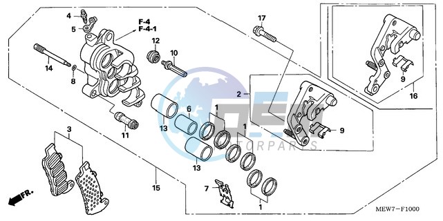 R. FRONT BRAKE CALIPER