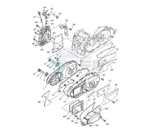 YP MAJESTY ABS 400 drawing CRANKCASE COVER