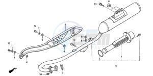 XR80R drawing EXHAUST MUFFLER