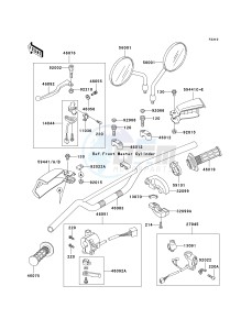 KL 650 A [KLR650] (A15-A19) [KLR650] drawing HANDLEBAR