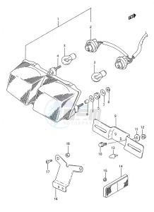 GSX-R750 (E28) drawing TAIL LAMP