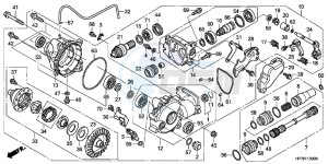 CB650FAG CB650F 6ED drawing FRONT FINAL GEAR