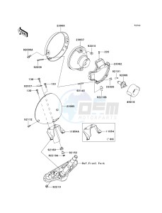 VN 900 D[VULCAN 900 CLASSIC LT] (6F-9F) D8F drawing HEADLIGHT-- S- --- D6F - D8F- -