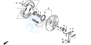 CB250 TWO FIFTY drawing FRONT BRAKE PANEL