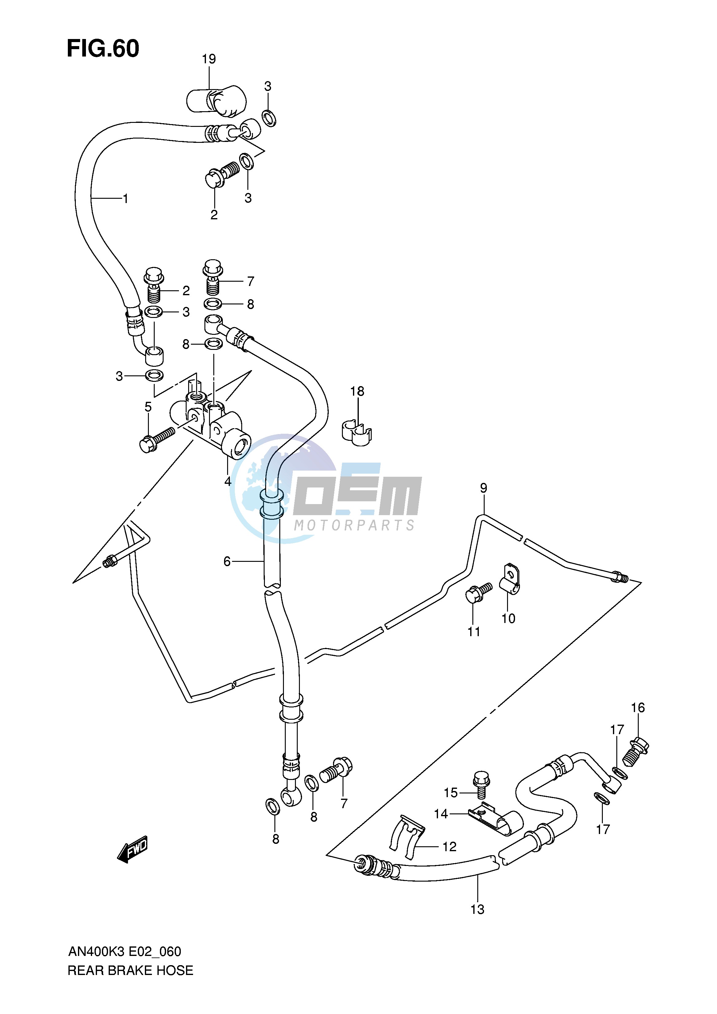 REAR BRAKE HOSE