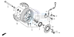 FES150 125 S-WING drawing FRONT WHEEL (FES125A)(FES150A)