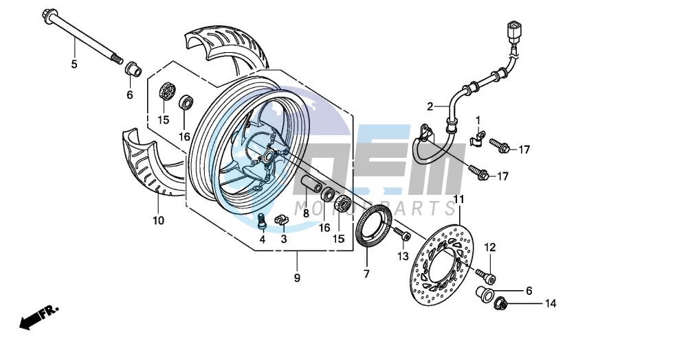 FRONT WHEEL (FES125A)(FES150A)