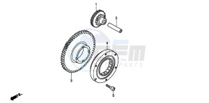 CB600F2 CB600S drawing STARTING CLUTCH