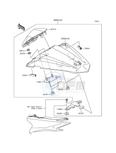 NINJA_300_ABS EX300BDF XX (EU ME A(FRICA) drawing Accessory(Single Seat Cover)