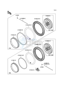 KX85 / KX85 II KX85B6F EU drawing Tires