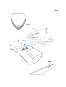 EX 650 A [NINJA 650R] (A6F-A8F) A8F drawing DECALS-- BLACK- --- A8F- -