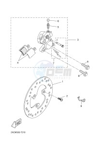 YN50 YN50FU NEO'S 4 (2ACN 2ACN) drawing FRONT BRAKE CALIPER