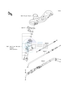 ZX 1000 E [NINJA ZX-10R] (E8F-E9FA) 0E9F drawing CABLES