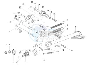 TUONO 125 4T E4 ABS (APAC) drawing Central stand