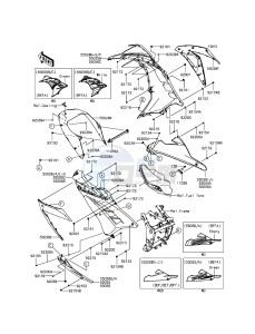 NINJA_300_ABS EX300BDF XX (EU ME A(FRICA) drawing Cowling Lowers