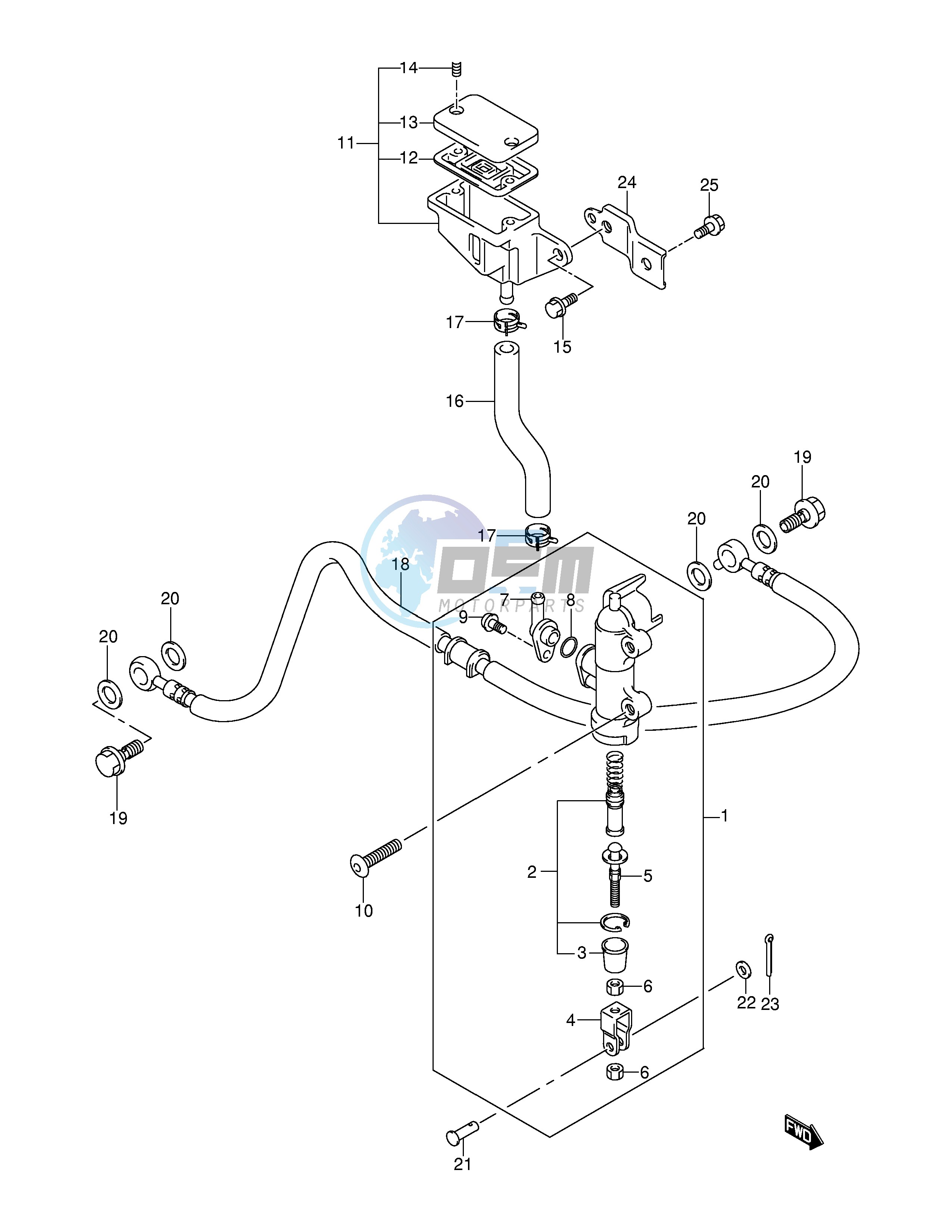 REAR MASTER CYLINDER (MODEL X Y K1 K2)