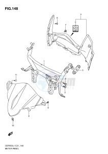 GSF650 (E21) Bandit drawing METER PANEL (GSF650SUL1 E21)