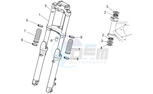 V7 Stone 750 drawing Front fork I