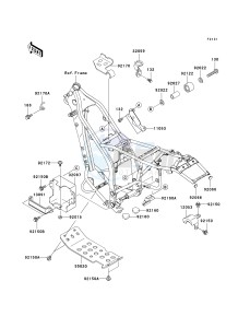 KLX 250 H [KLX250S] (H6F-H7F) H7F drawing FRAME FITTINGS