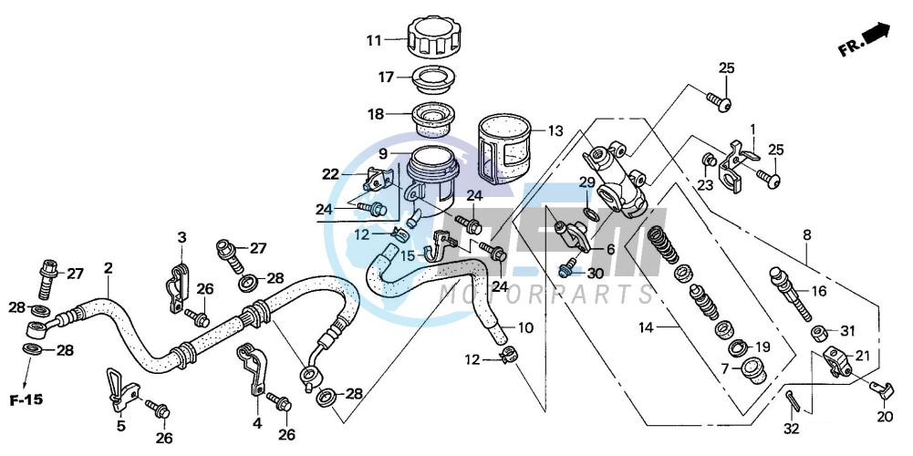 RR. BRAKE MASTER CYLINDER